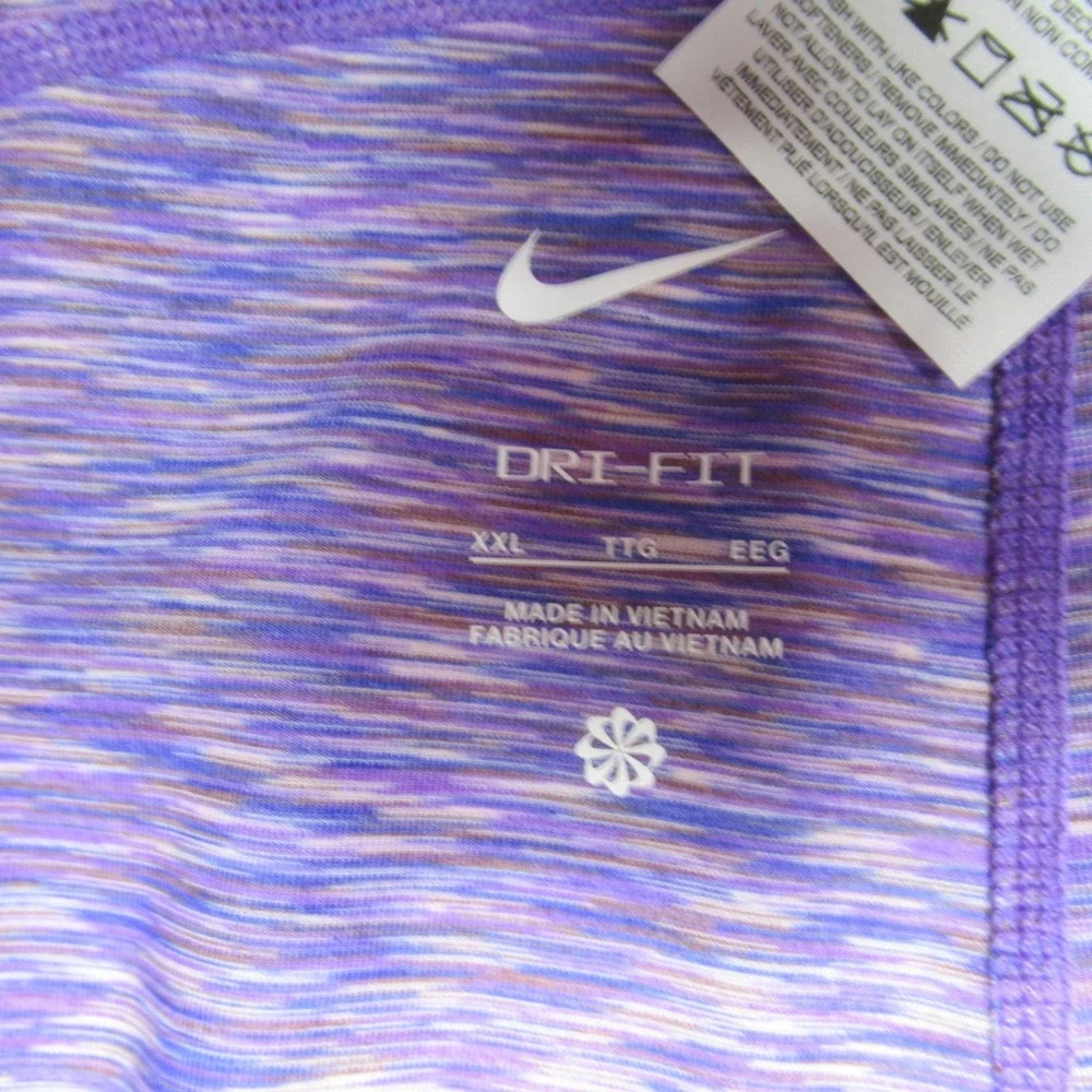 Nike Pro Short Women XXL Purple Space Dye Dri Fit High Rise Tight Fit $74‎ NEW